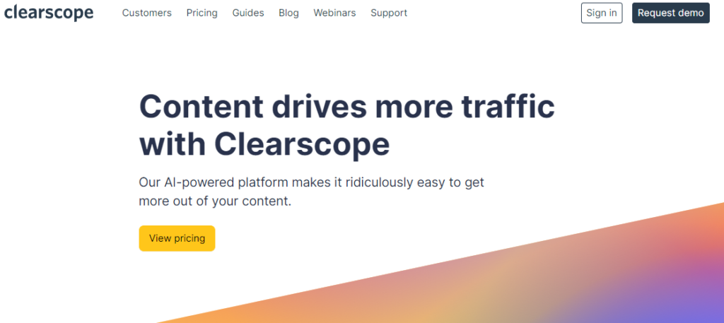 Optimize your content with Clearscope