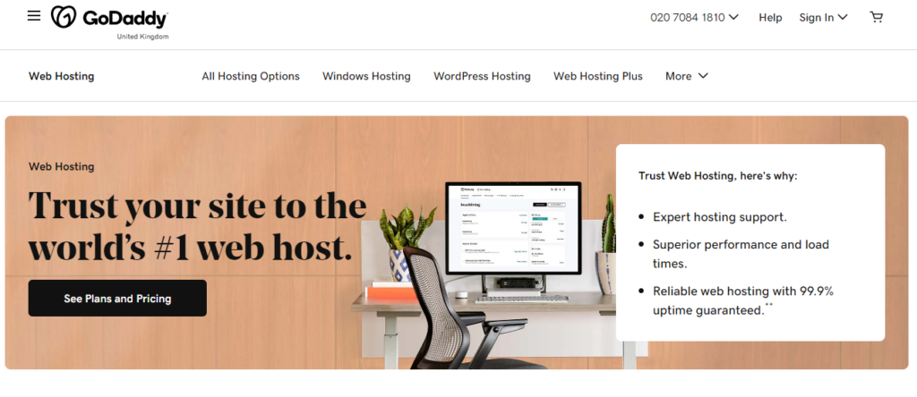 GoDaddy cpanel web hosting provider