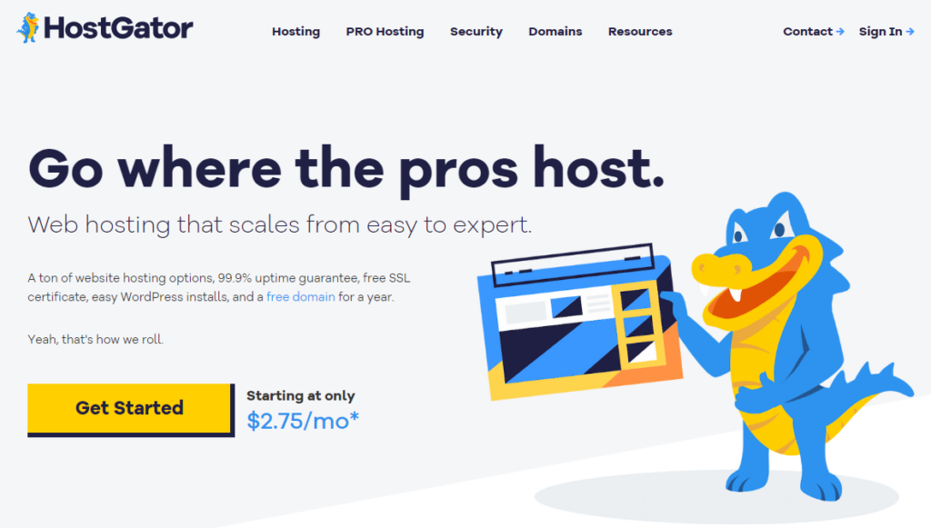 cPanel web host HostGator