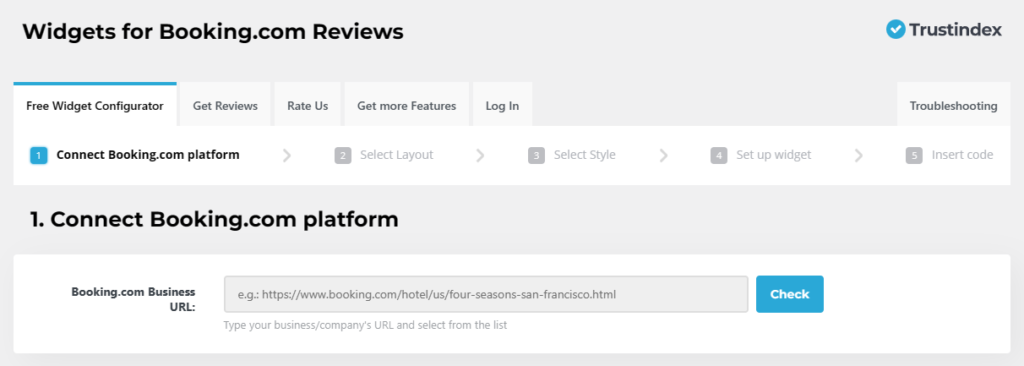 Booking review widget - add business name