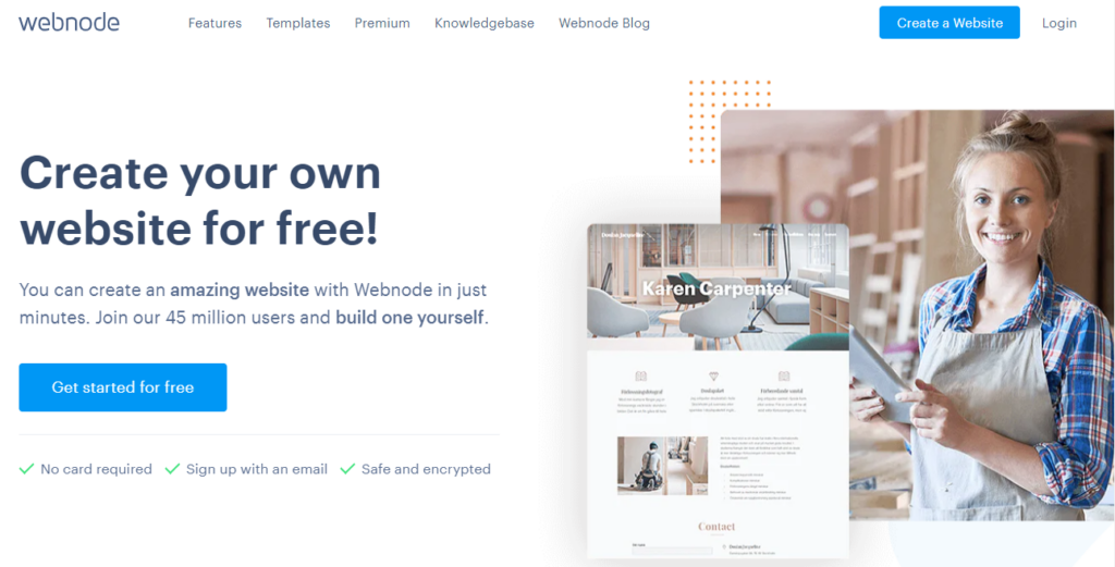 free version of webnode the best cheap website builder