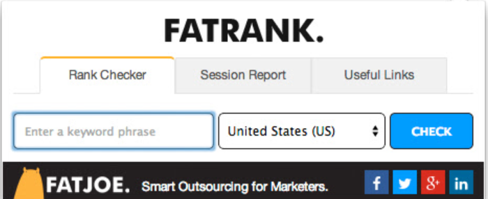 SEO chrome extension Fatrank keyword ideas