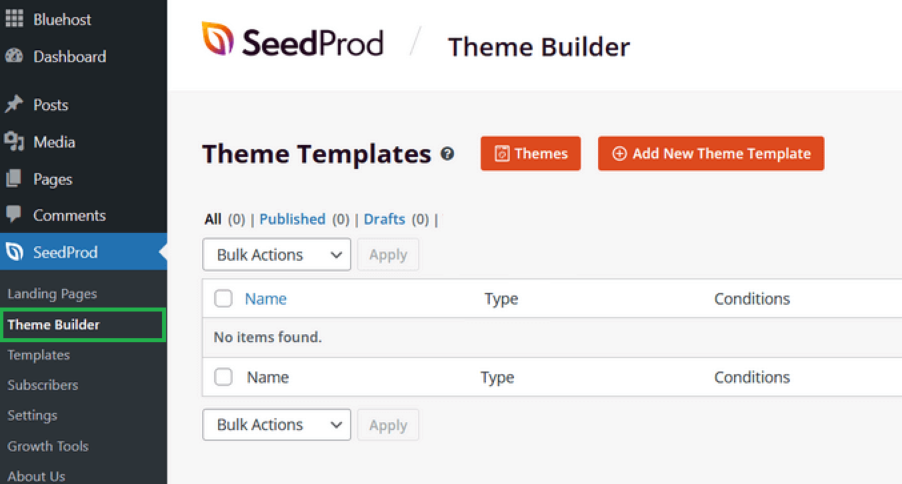 Theme's footer for many WordPress themes at SeedProd