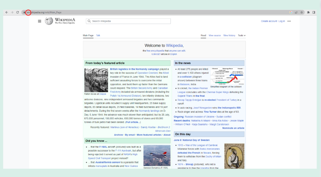 subdomain of Wikipedia that covers a separate websites