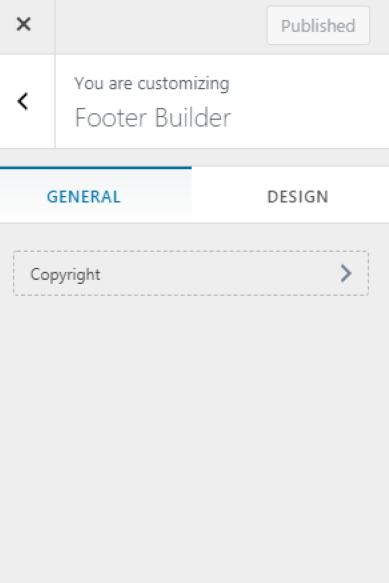 WordPress site edit footer with footer builder