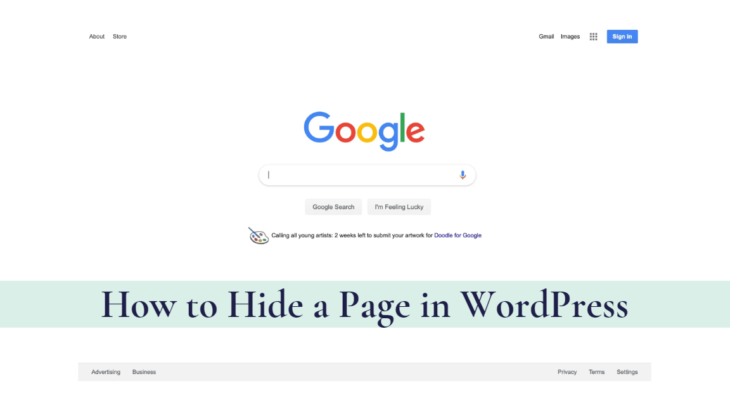 How to hide a page in WordPress?