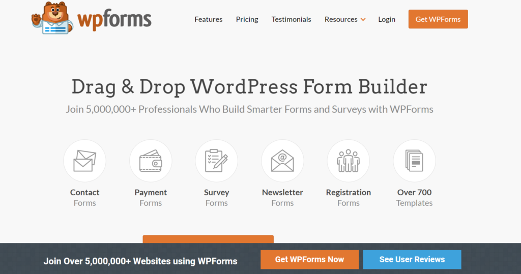 WPForms offers all the features you need for creating forms