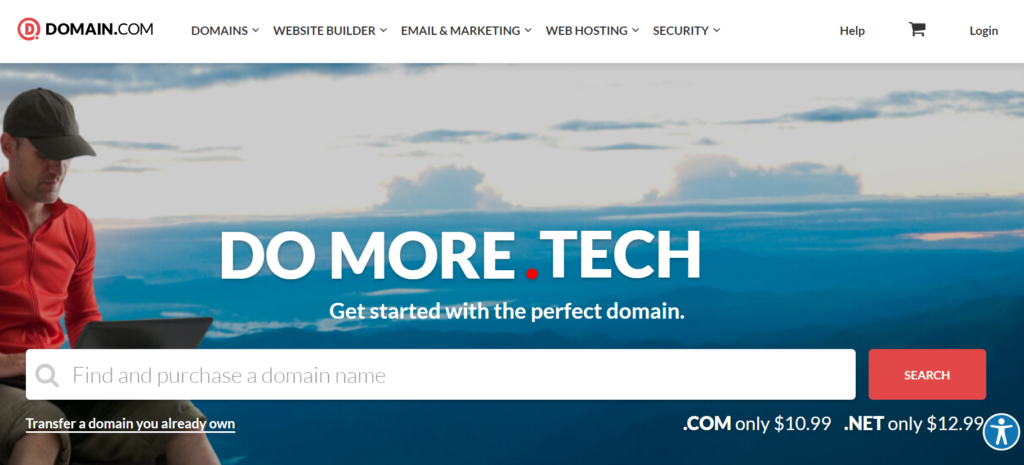 public and private domain name registration at Domain.com