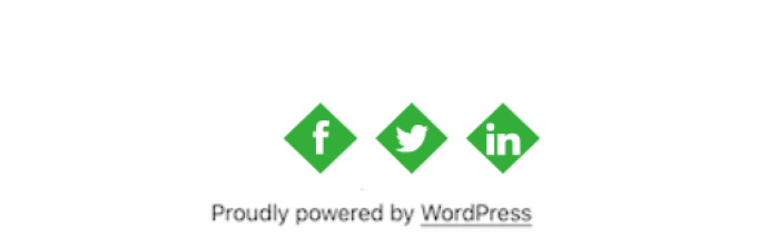 WordPress footer area "powered by WordPress"
