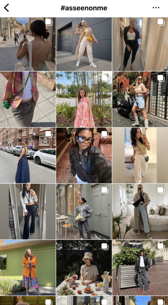 strengthening Asos brand's community with interesting content from social media users 