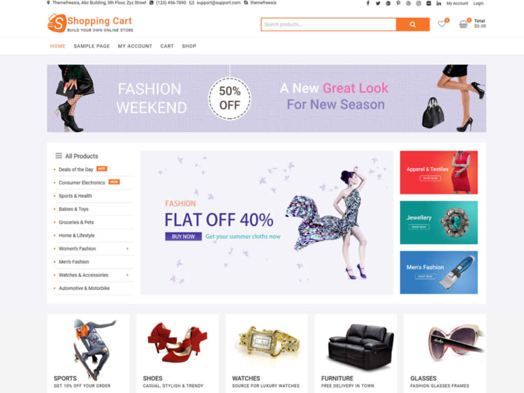 ShoppingCart multipurpose theme for WooCommerce plugin