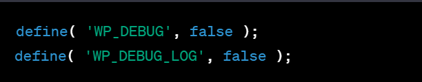 fix problems by changing define wp_debug_log true and define wp_debug true