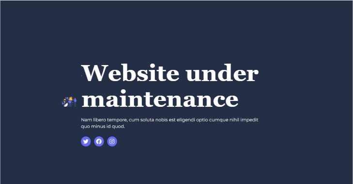 website templates to notify visitors of  maintenance