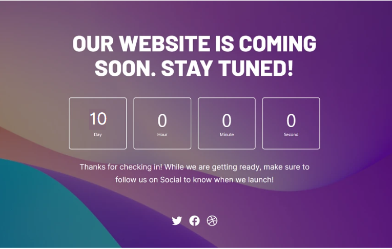 coming soon template for landing page