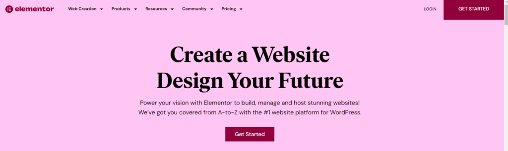 custom website without the need to be a web designer by Elementor