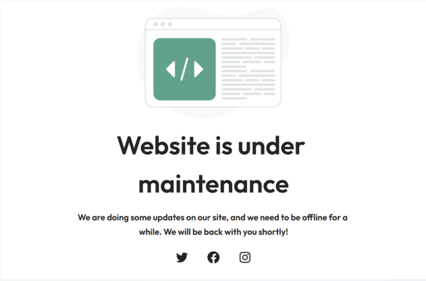 website under maintenance LightStart coming soon template