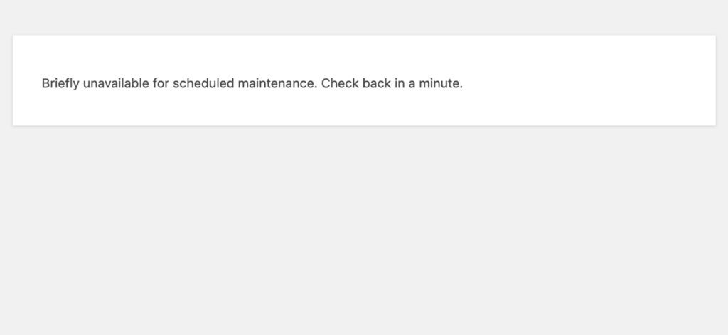 scheduled maintenance on maintenance page