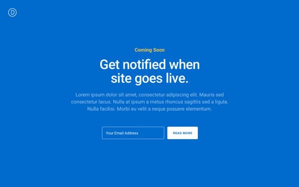 Notify me coming soon landing page template